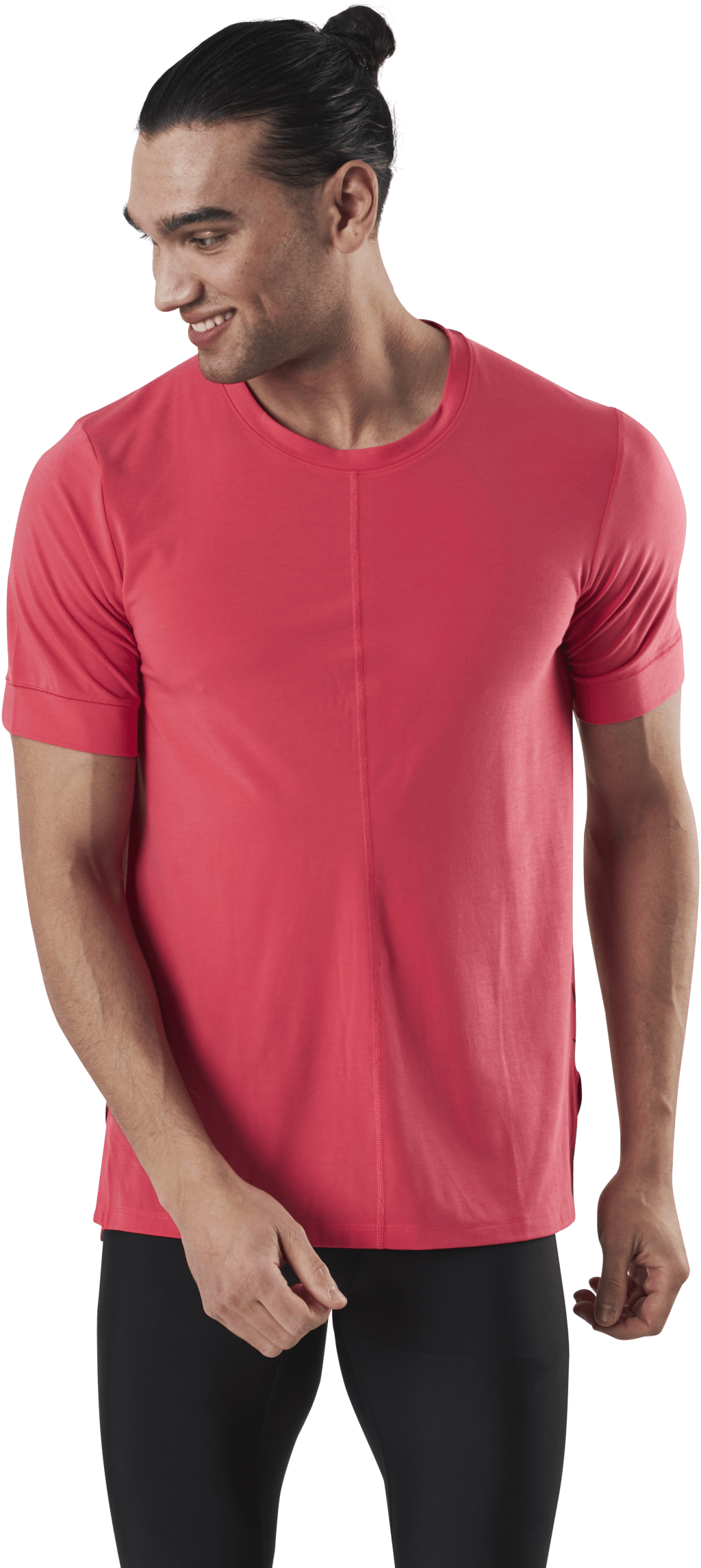 Dry Top SS Yoga Black/Red, Male, Vêtements, T-shirt, Yoga, Noir/Rouge, XL