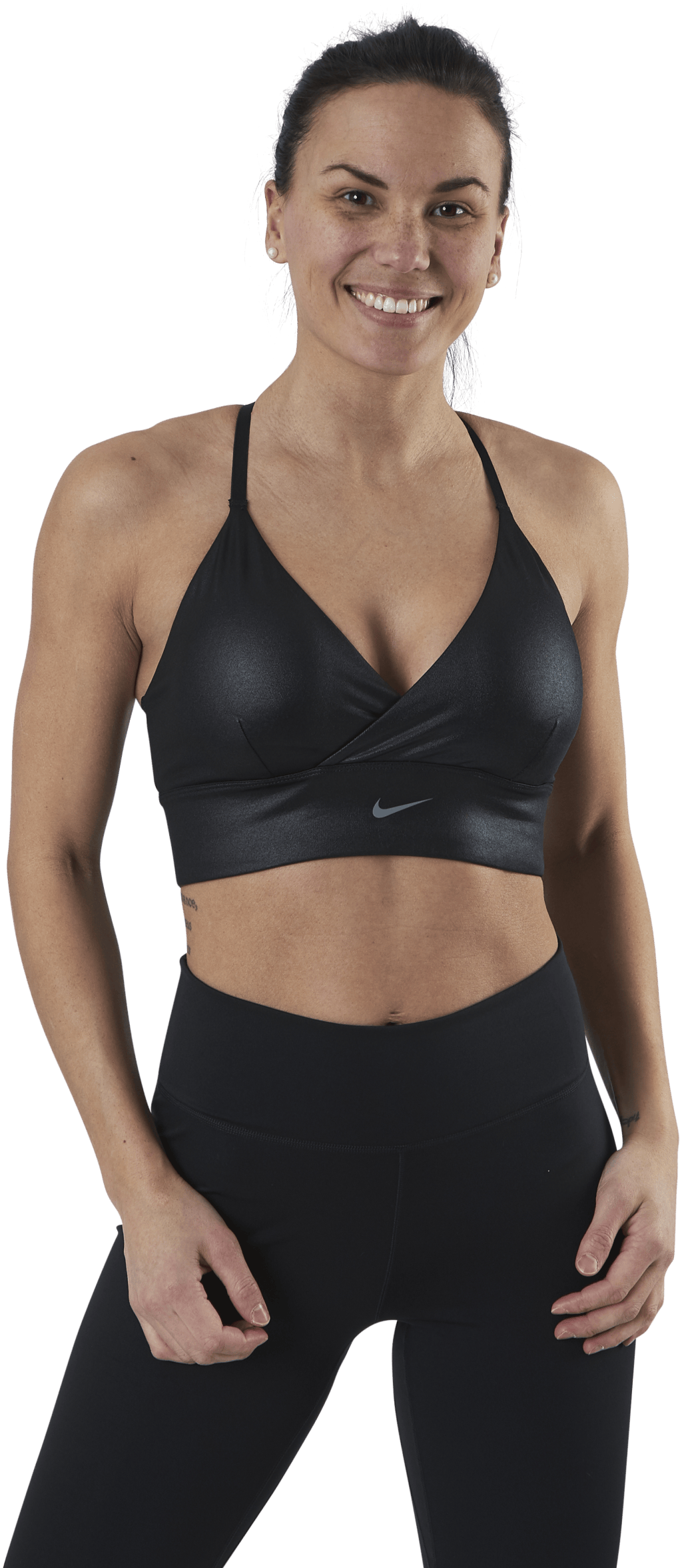 Indy Textured Shine Bra Black/Grey, Female, Apparels, Sports Bras, Running, Black, XS