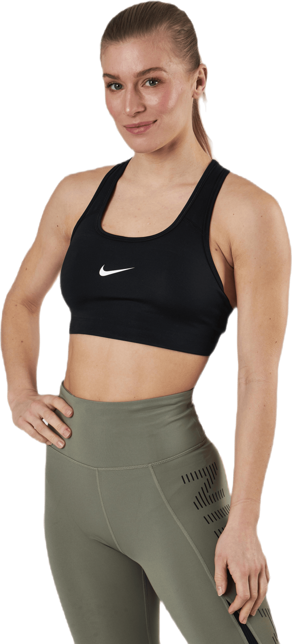 Swoosh Bra 2.0 White/Black, Female, Apparels, Sports Bras, Running, Black, XS
