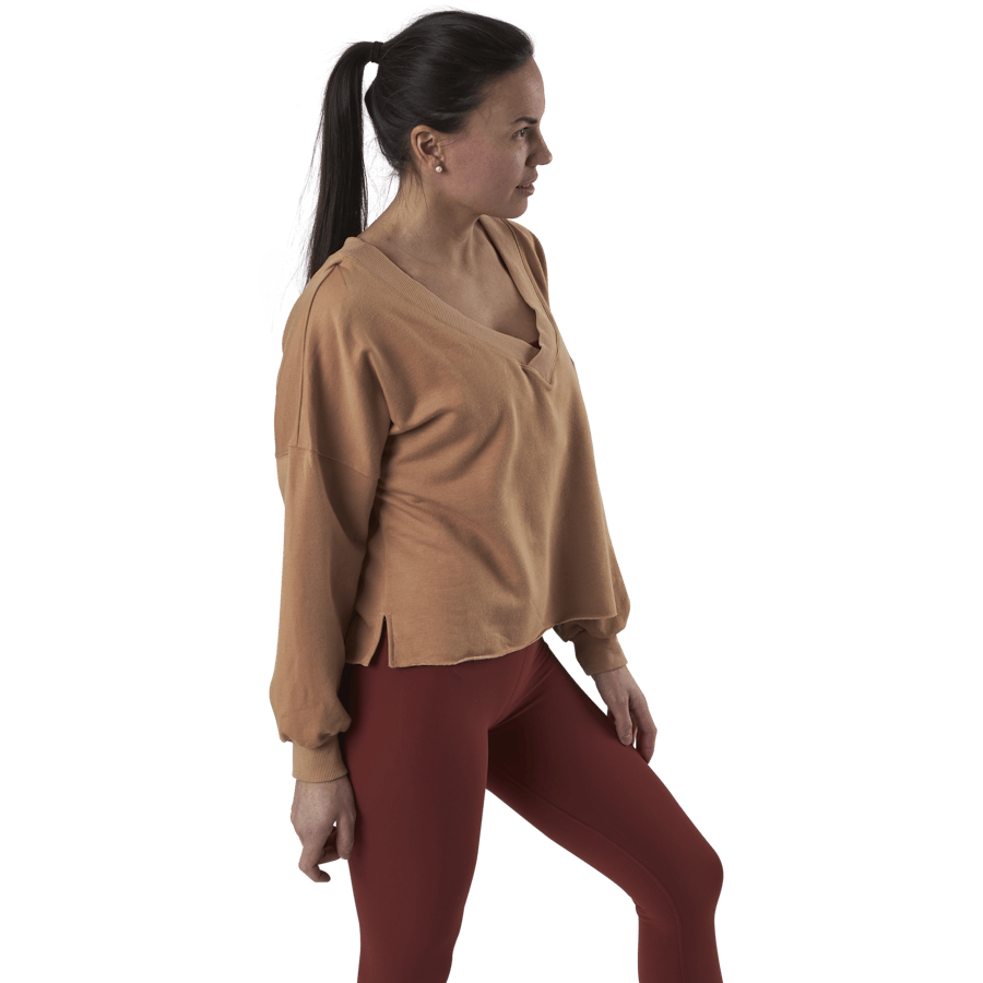 Yoga Off-Mat Fleece V-Neck Pink/White - Bild 2