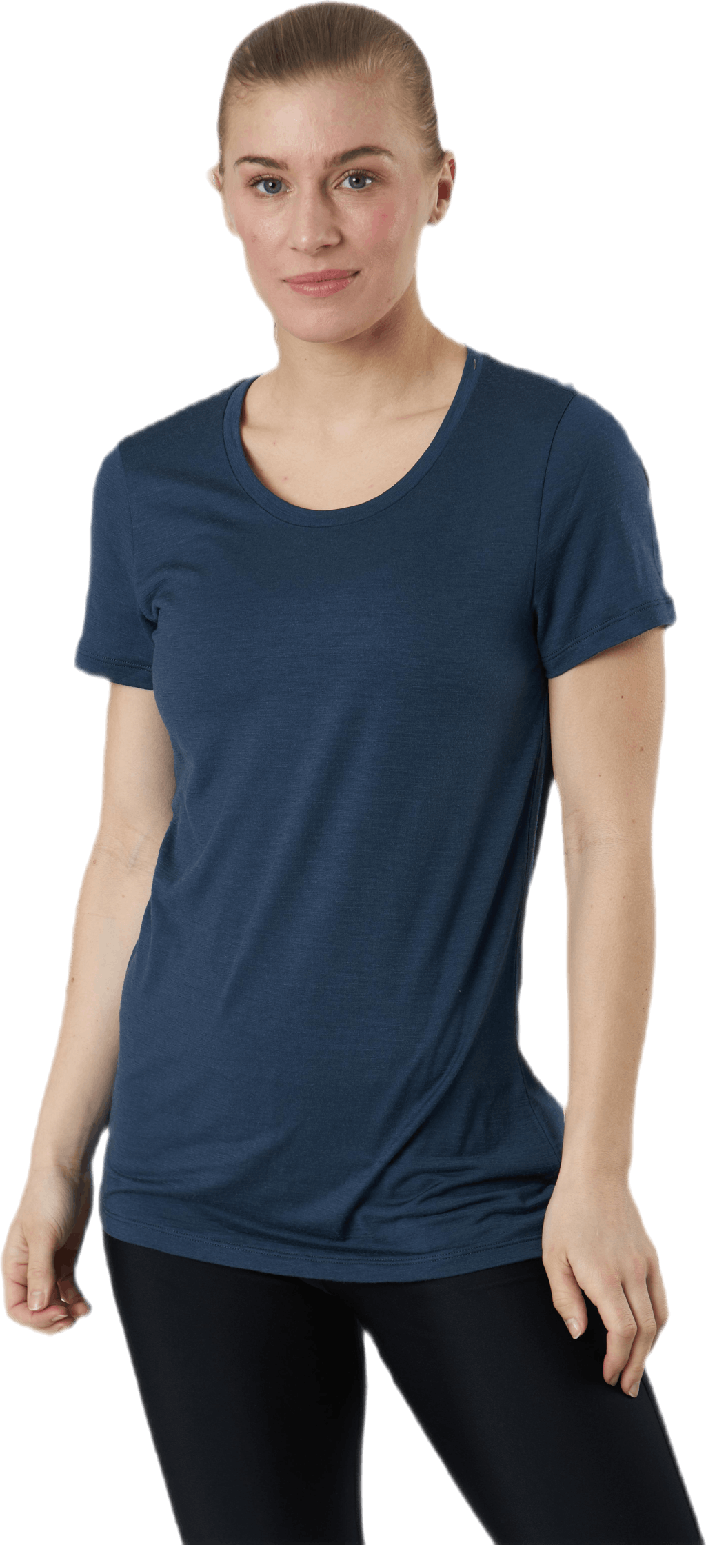 Tech Lite SS LoCrewe Blue, Female, Apparels, T-shirt, Blue, L
