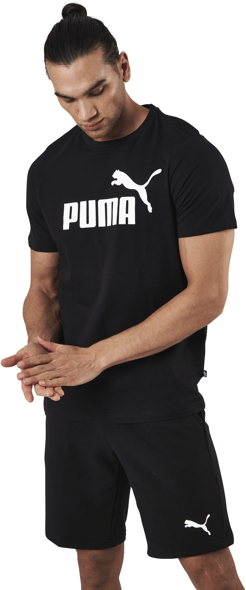 Essential Logo Tee Black, Male, Kläder, T-shirt, Svart, L