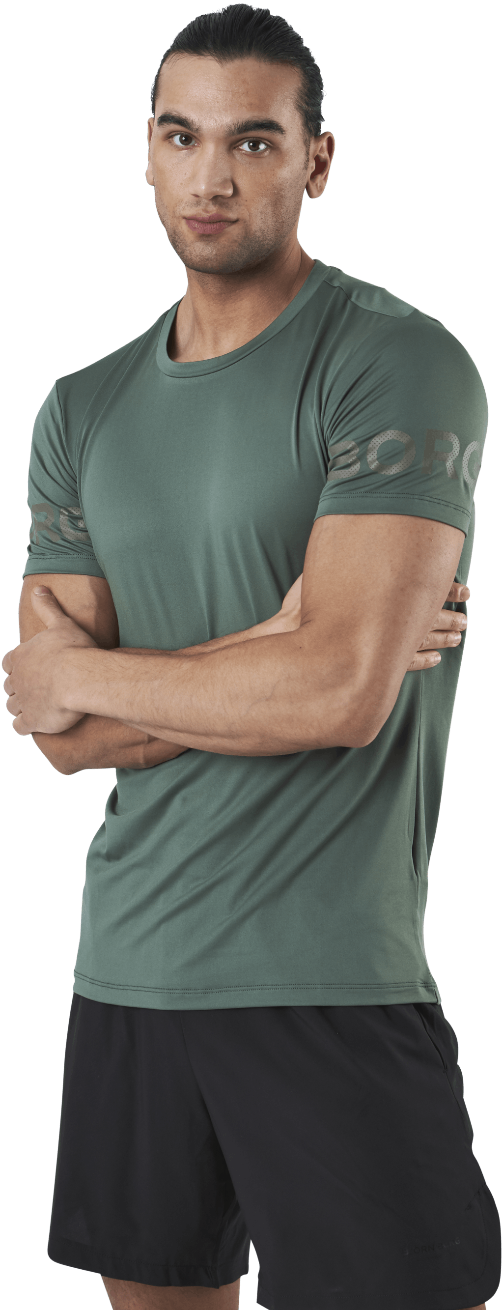 Borg Tee Green, Male, Kleding, T-shirt, Training, Groen, M