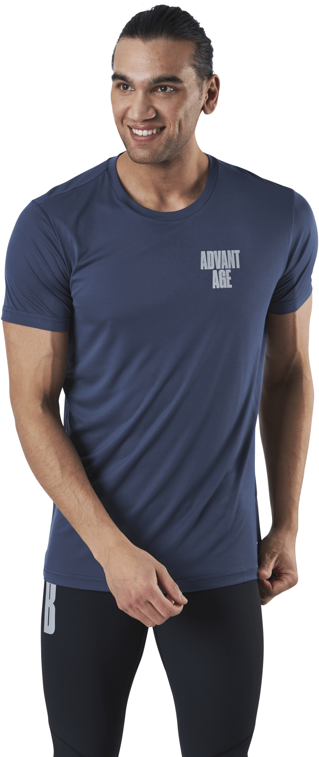 Night Perf Tee Blue, Male, Kleding, T-shirt, Training, Blauw, M