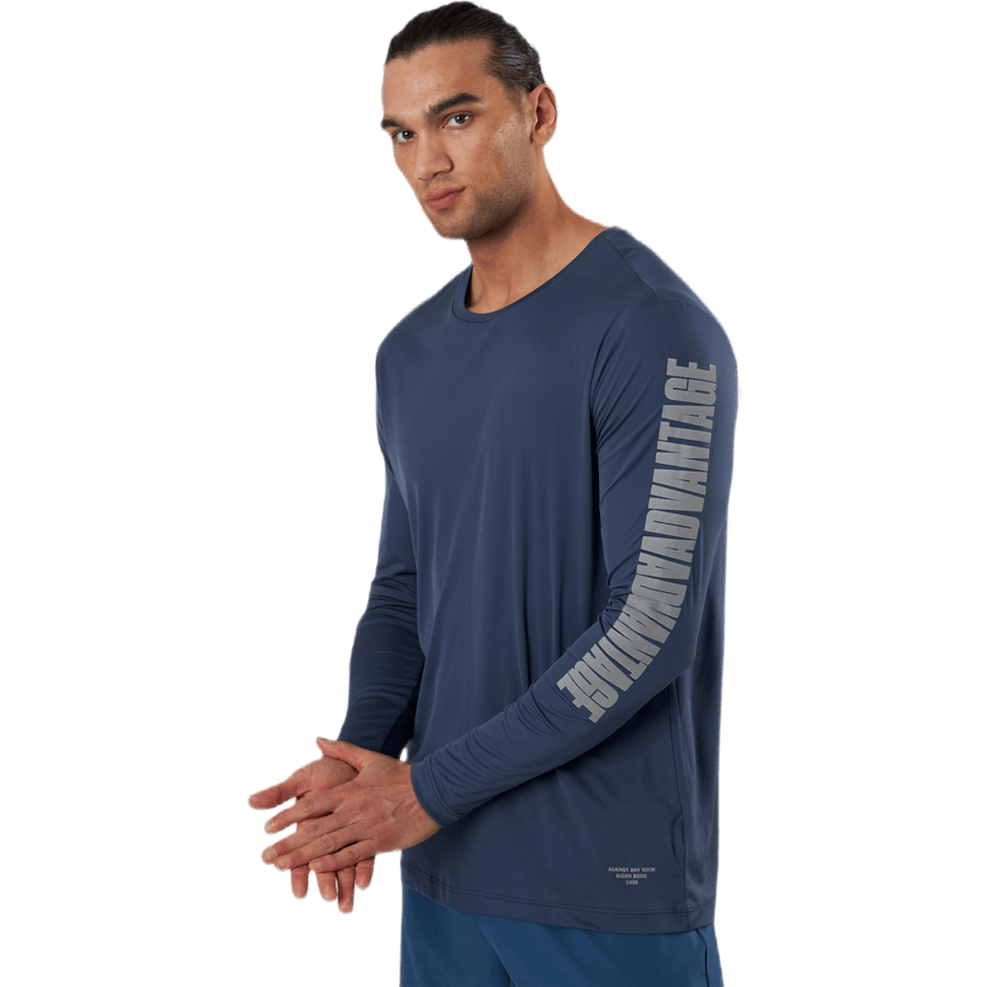 Night LS Perf Tee Blue