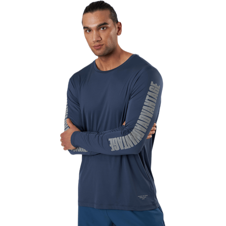 Night LS Perf Tee Blue - Bild 3