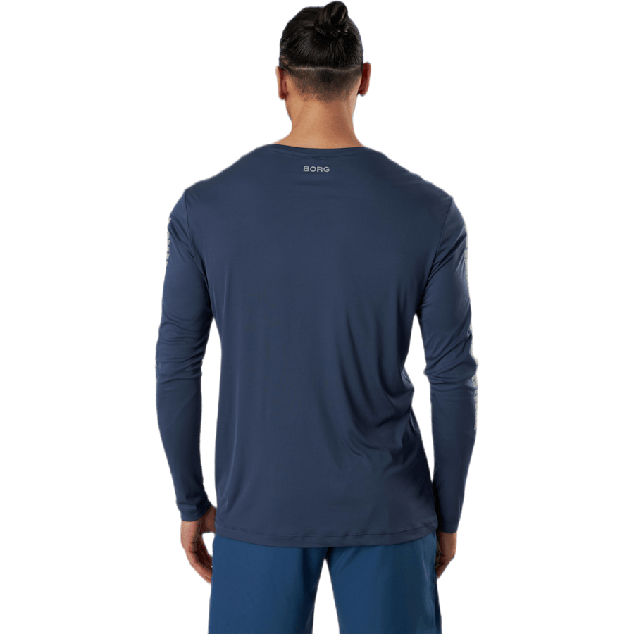 Night LS Perf Tee Blue - Bild 4