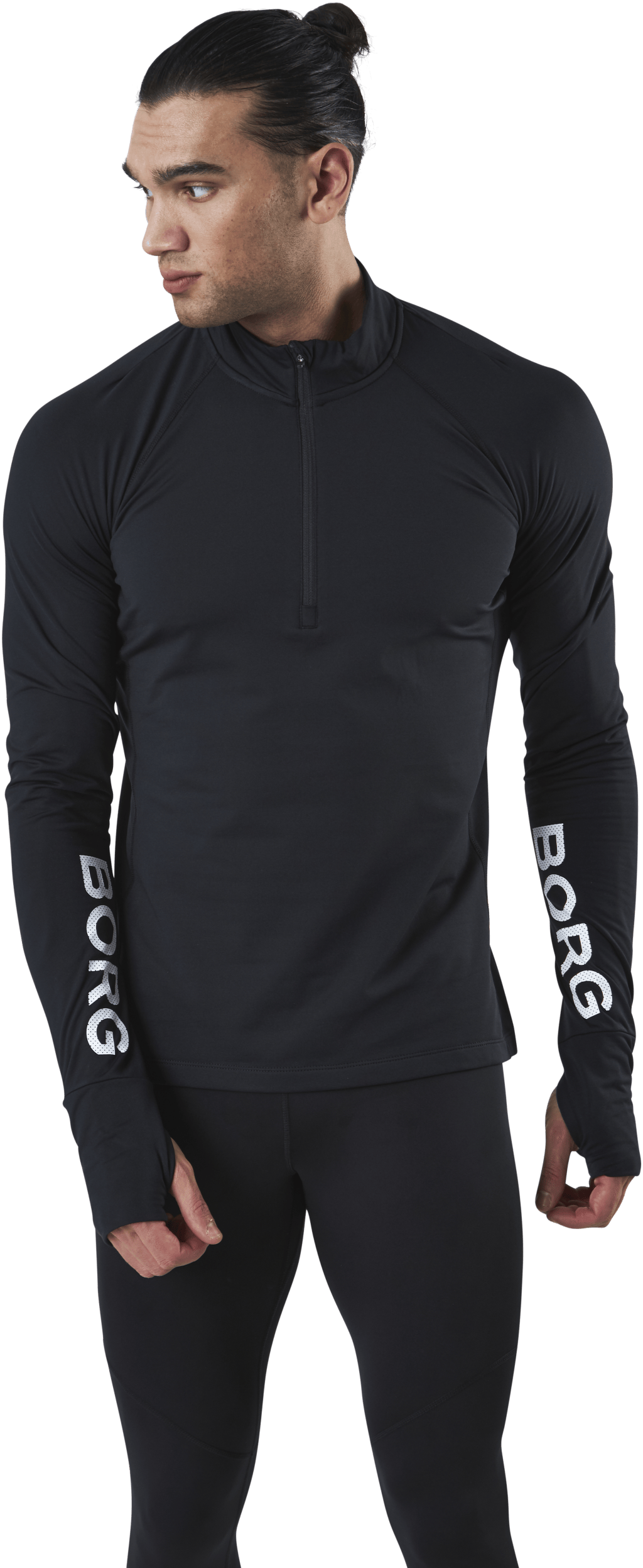 Borg Midlayer Black, Male, Apparels, Shirts, Workout, Black, M