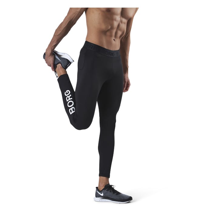 Borg Tights Black, Male, Bekleidung, Leggings, Trainieren, Schwarz, M