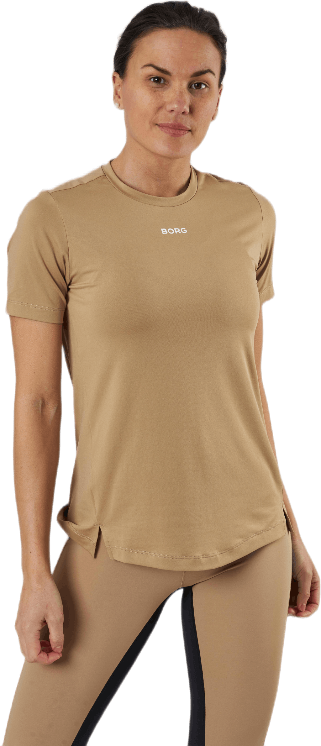 Regular Tee Beige, Female, Odevy, Tričko, Posilovať, Béžová, 38