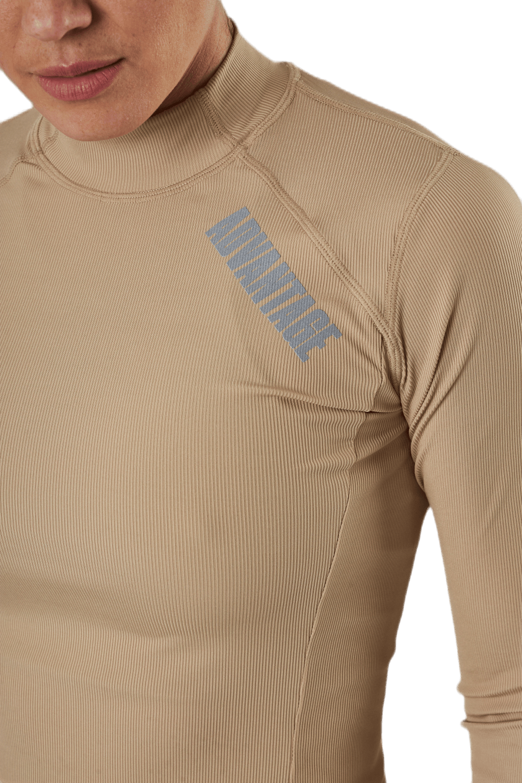 Night Rib LS Tee Beige - Bild 4