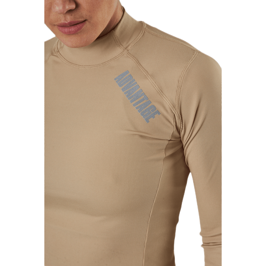 Night Rib LS Tee Beige - Bild 4