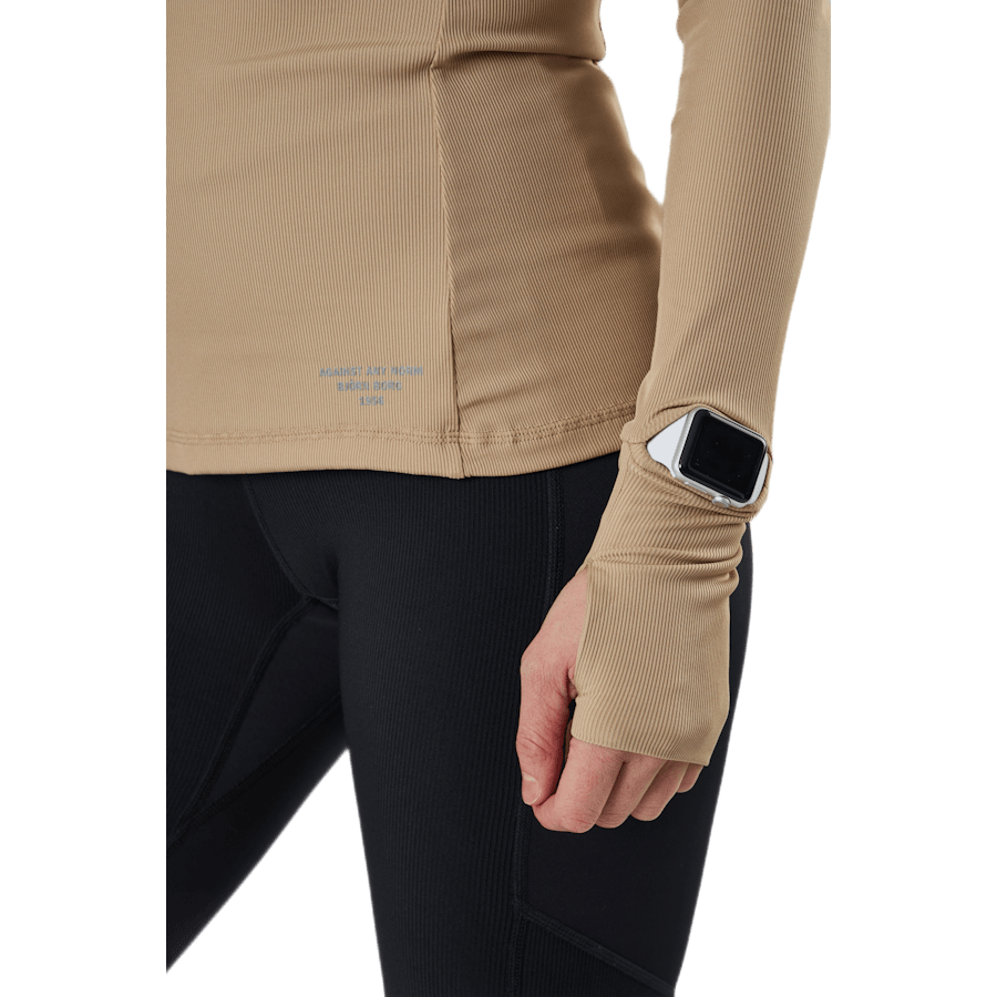 Night Rib LS Tee Beige - Bild 5