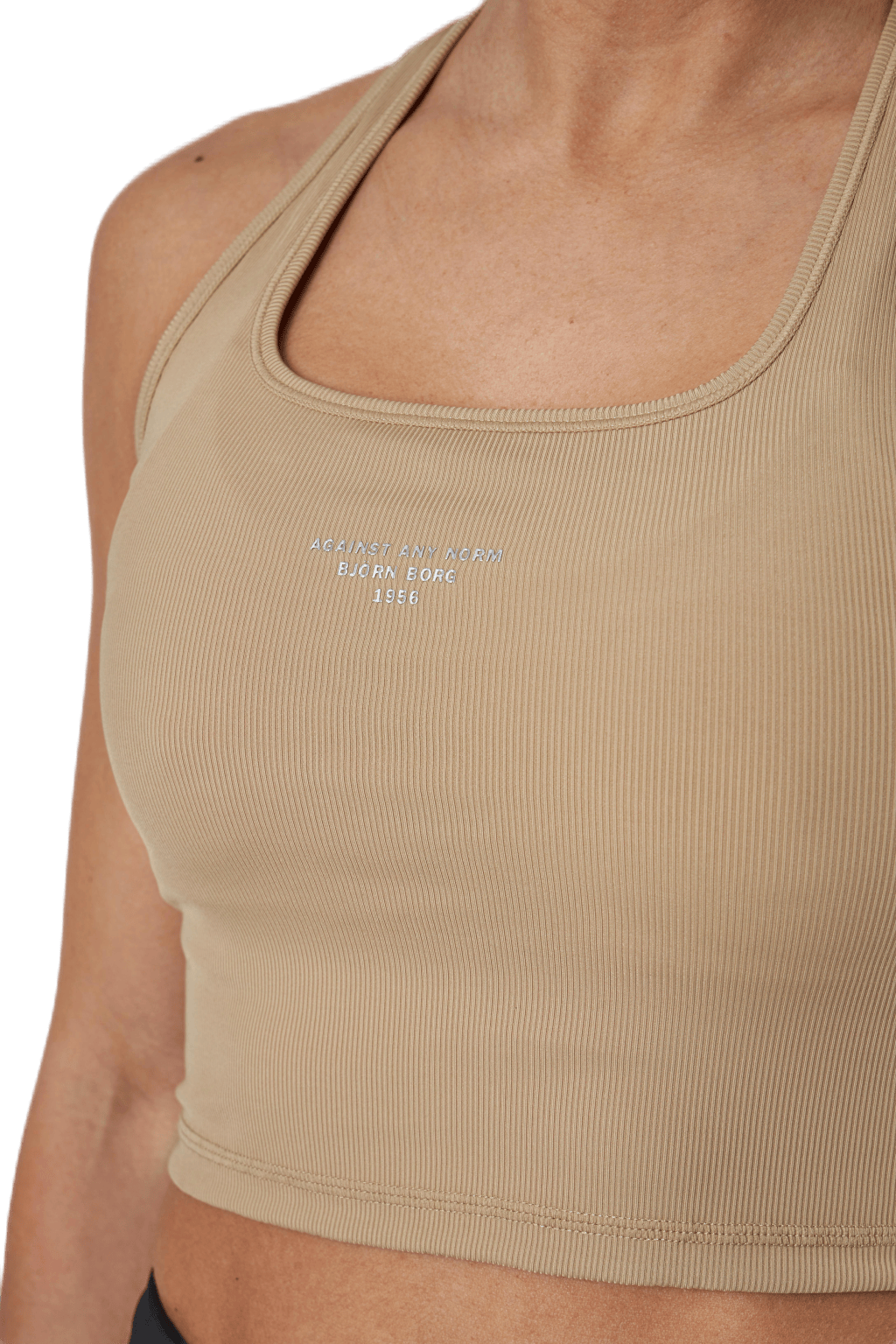 Night Rib Crop Tank Beige - Bild 4