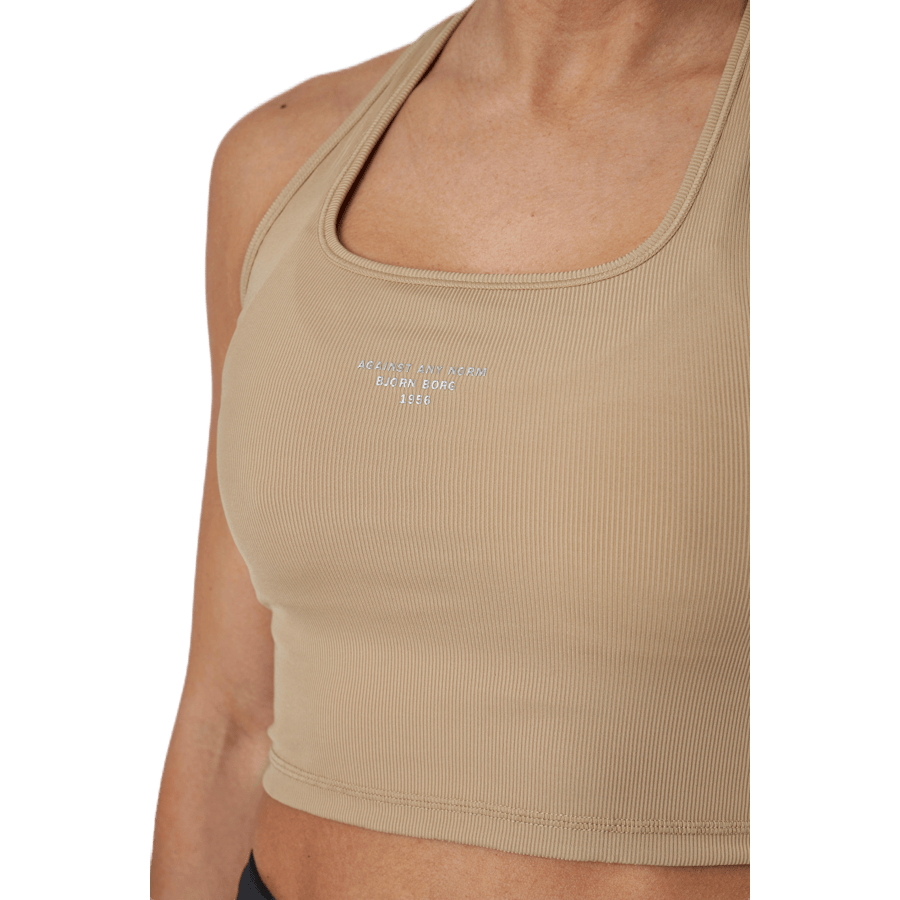 Night Rib Crop Tank Beige - Bild 4