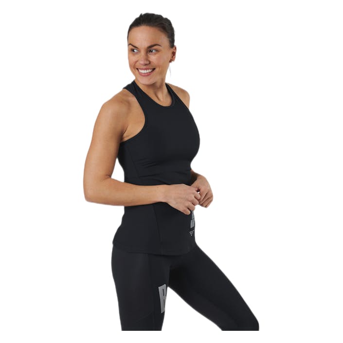 Night Rib Tank Black, Female, Apparels, Tops, Workout, Black, 42