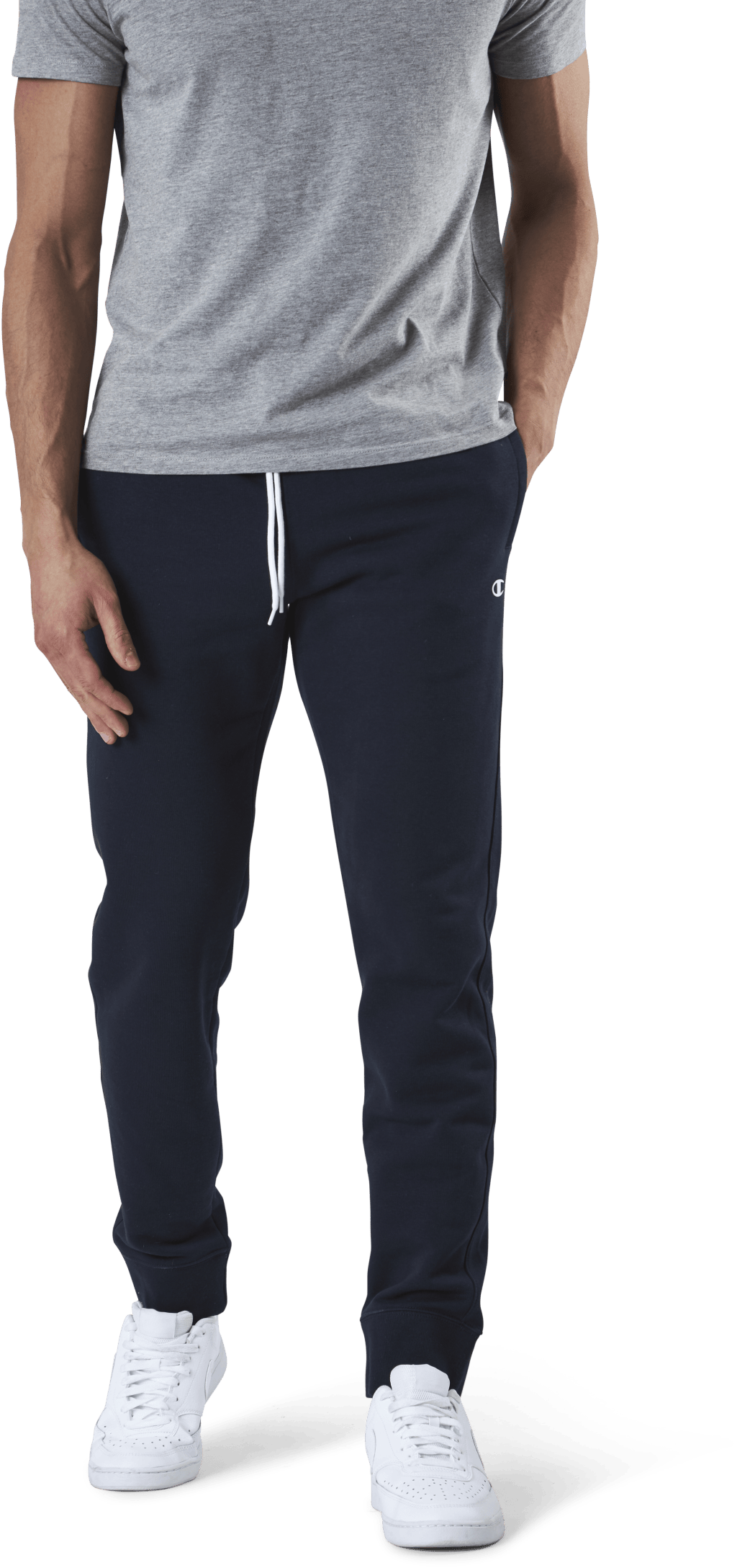 Rib Cuff Pants Blue, Male, Klær, Bukser, Blå, XL