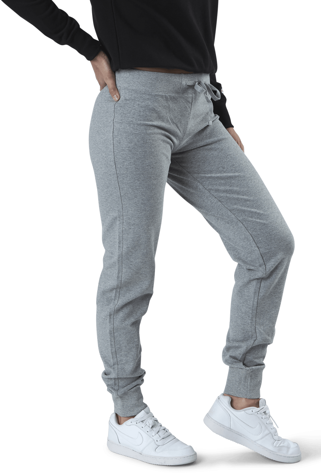Rib Cuff Pants Grey - Bild 2