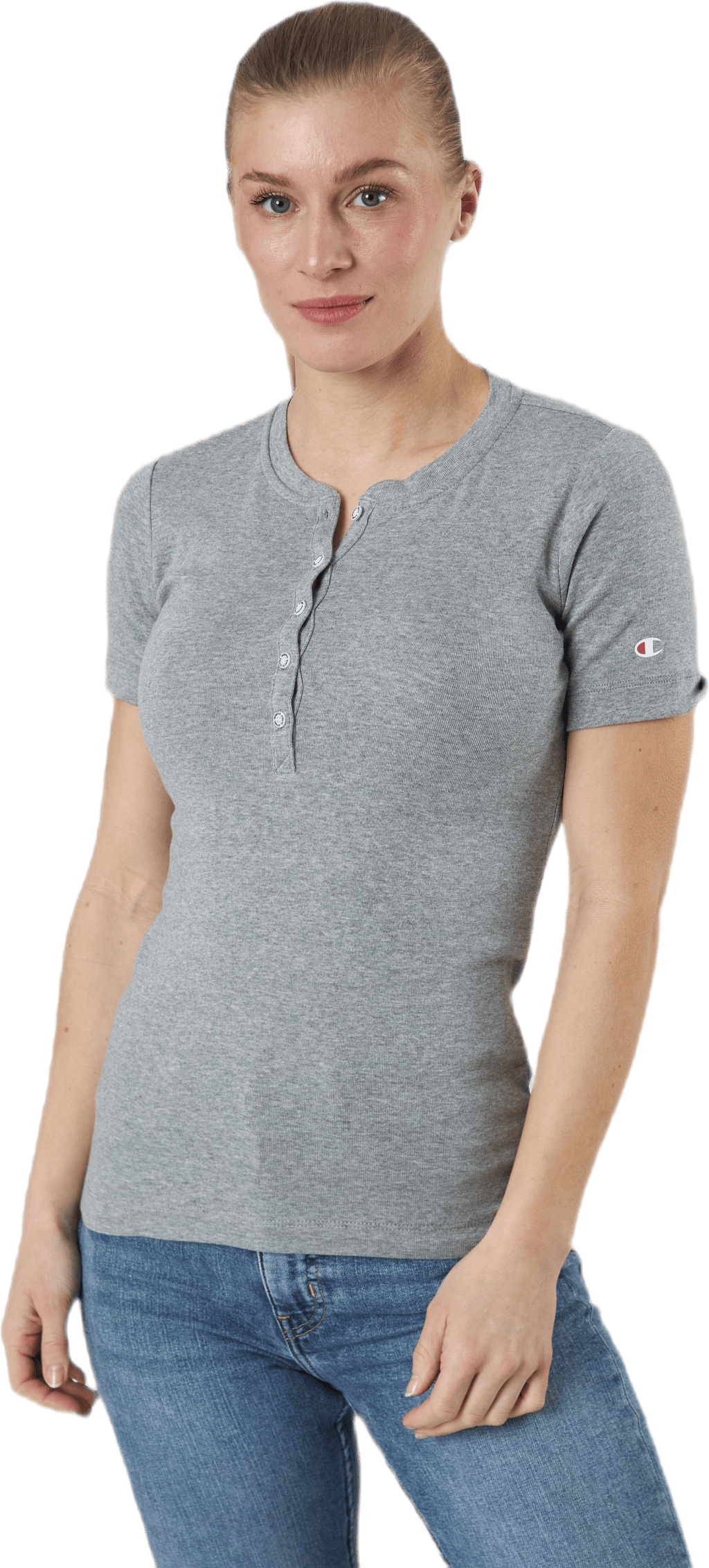 Crewneck T-Shirt Grey, Female, Apparels, T-shirt, Grey, S