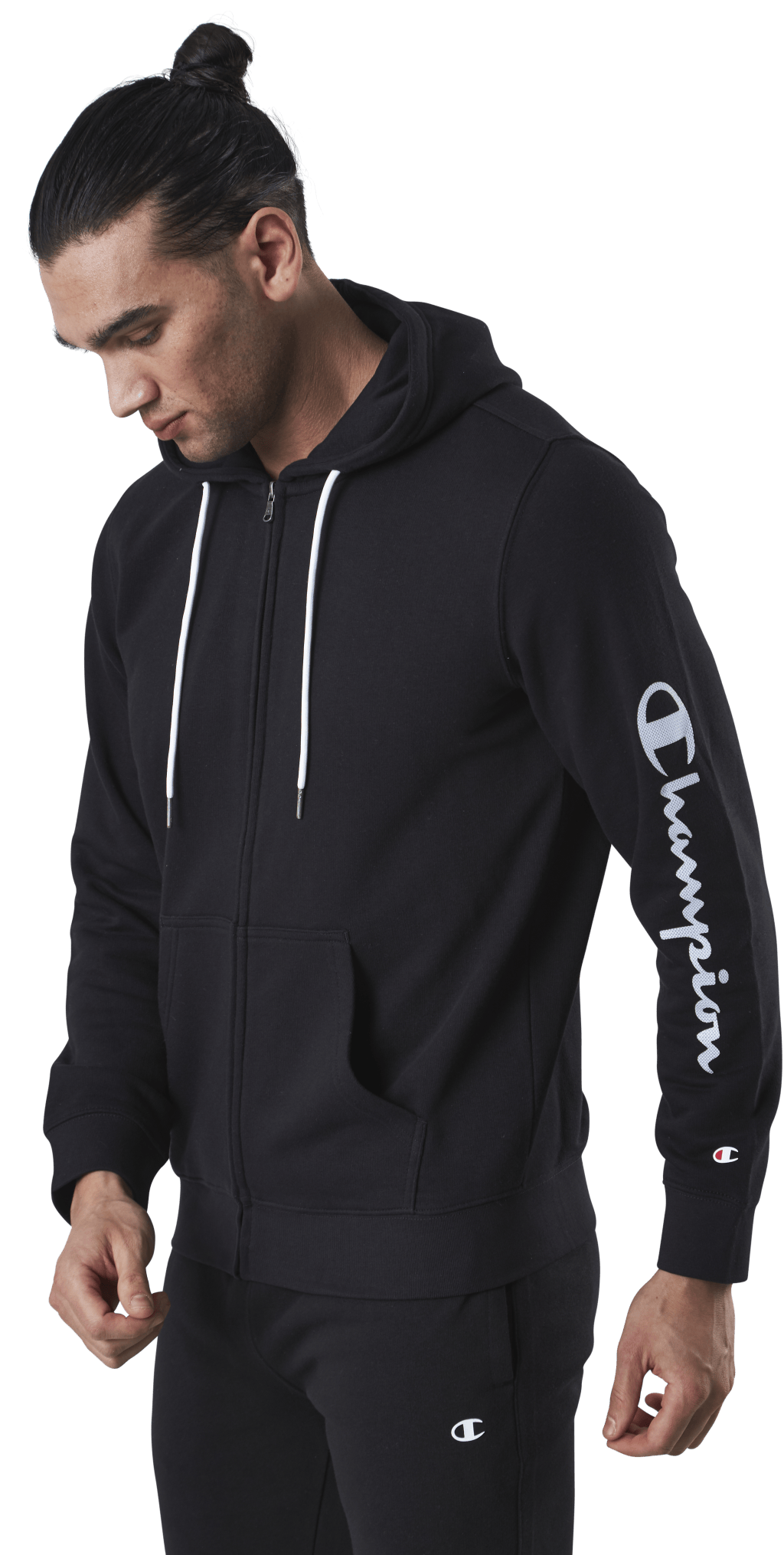 Hooded Full Zip Sweatshirt Black, Male, Vêtements, Chemises, Noir, XXL