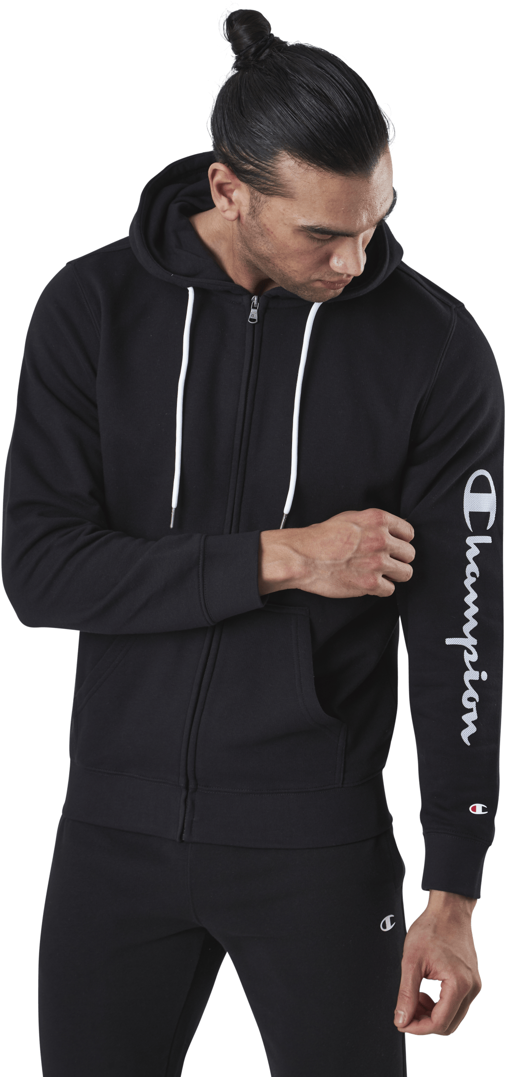 Hooded Full Zip Sweatshirt Black - Bild 2