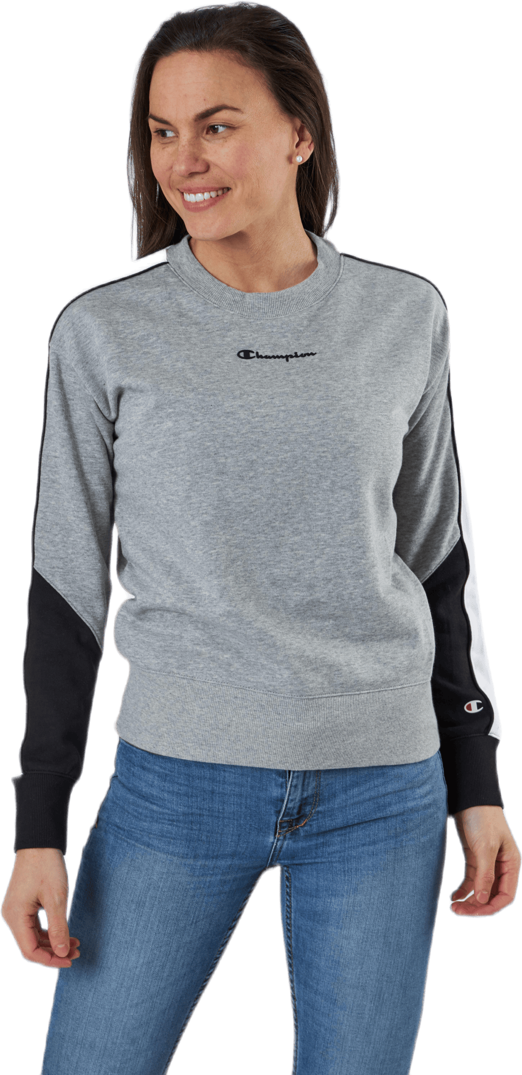 Crewneck Sweatshirt Grey, Female, Apparels, Shirts, Grey, XL