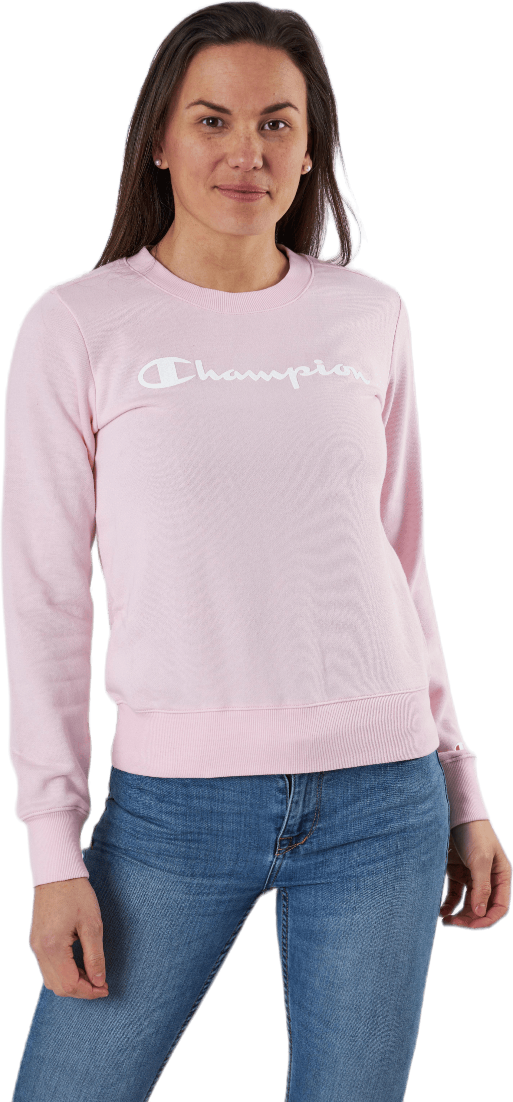 Crewneck Sweatshirt Pink, Female, Vêtements, Chemises, Rose, XL