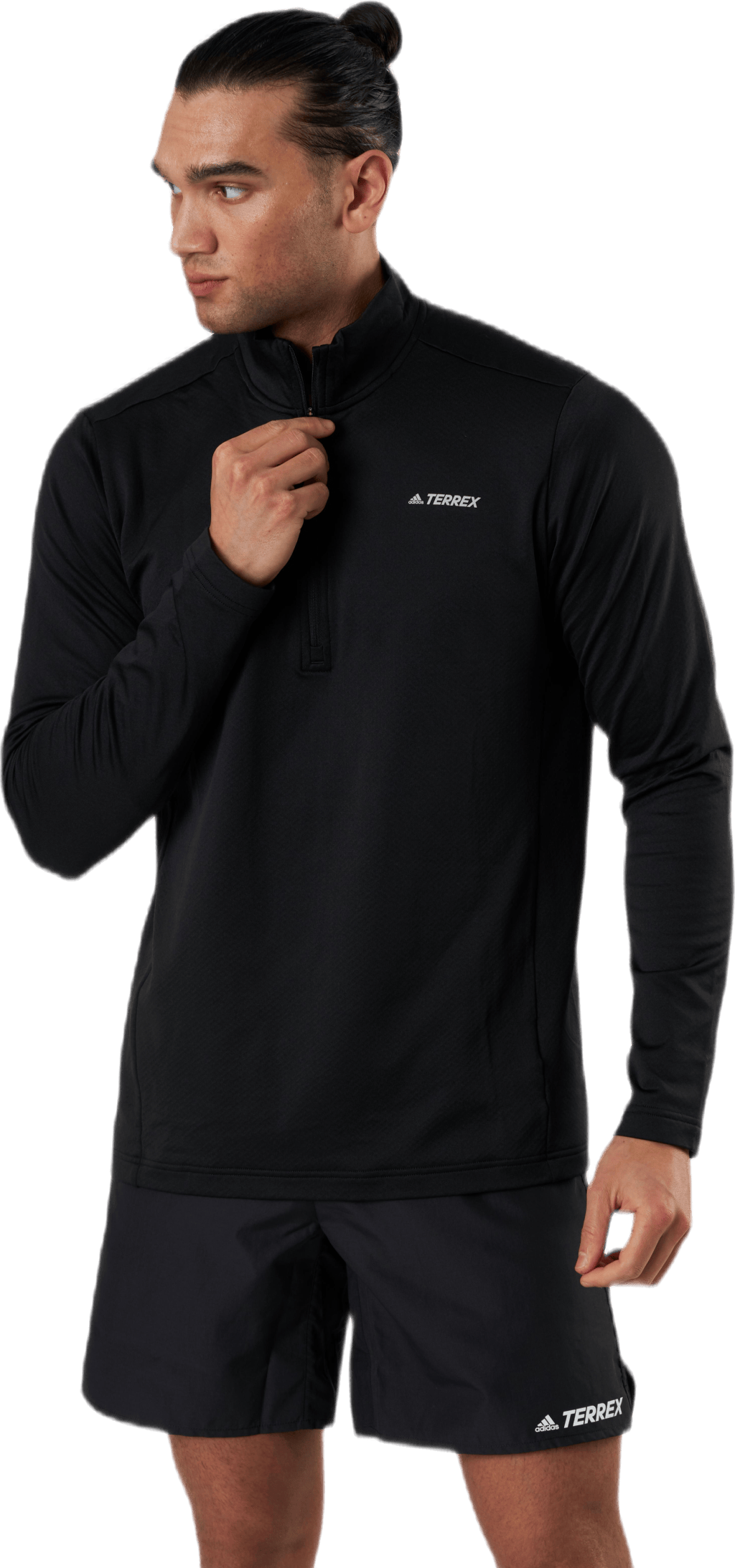 Terrex Multi 1/2 Fleece Black, Male, Kläder, Skjortor, Svart, M