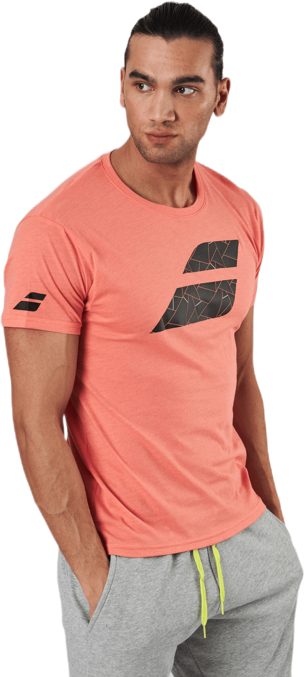 Exercise Big Logo Pink, Male, Bekleidung, T-Shirt, Tennis, Rosa, S