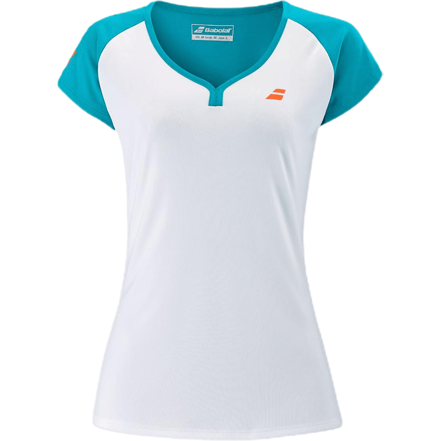 Cap Sleeve Top Play Blue/White