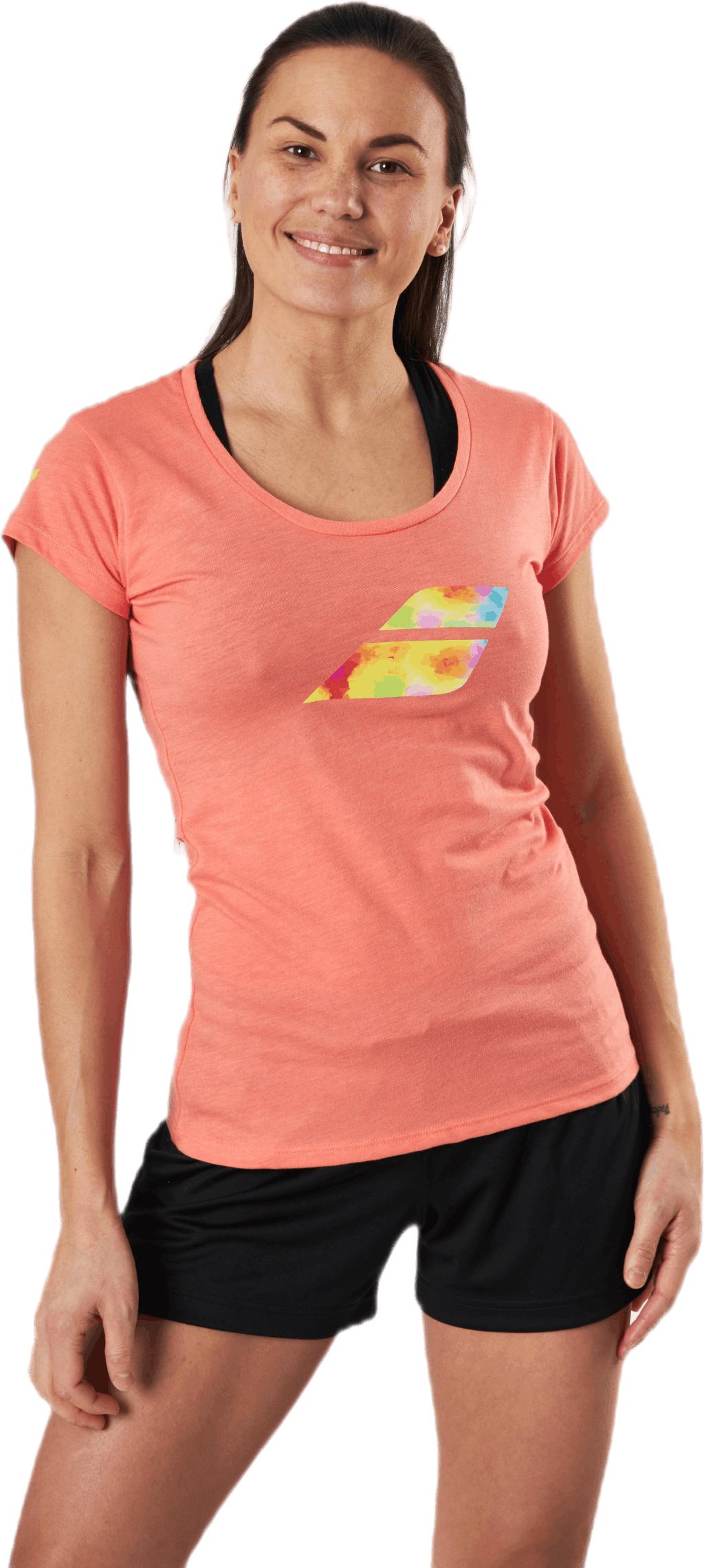 Exercise Big Flag Pink, Female, Kläder, T-shirt, Tennis, Rosa, XL