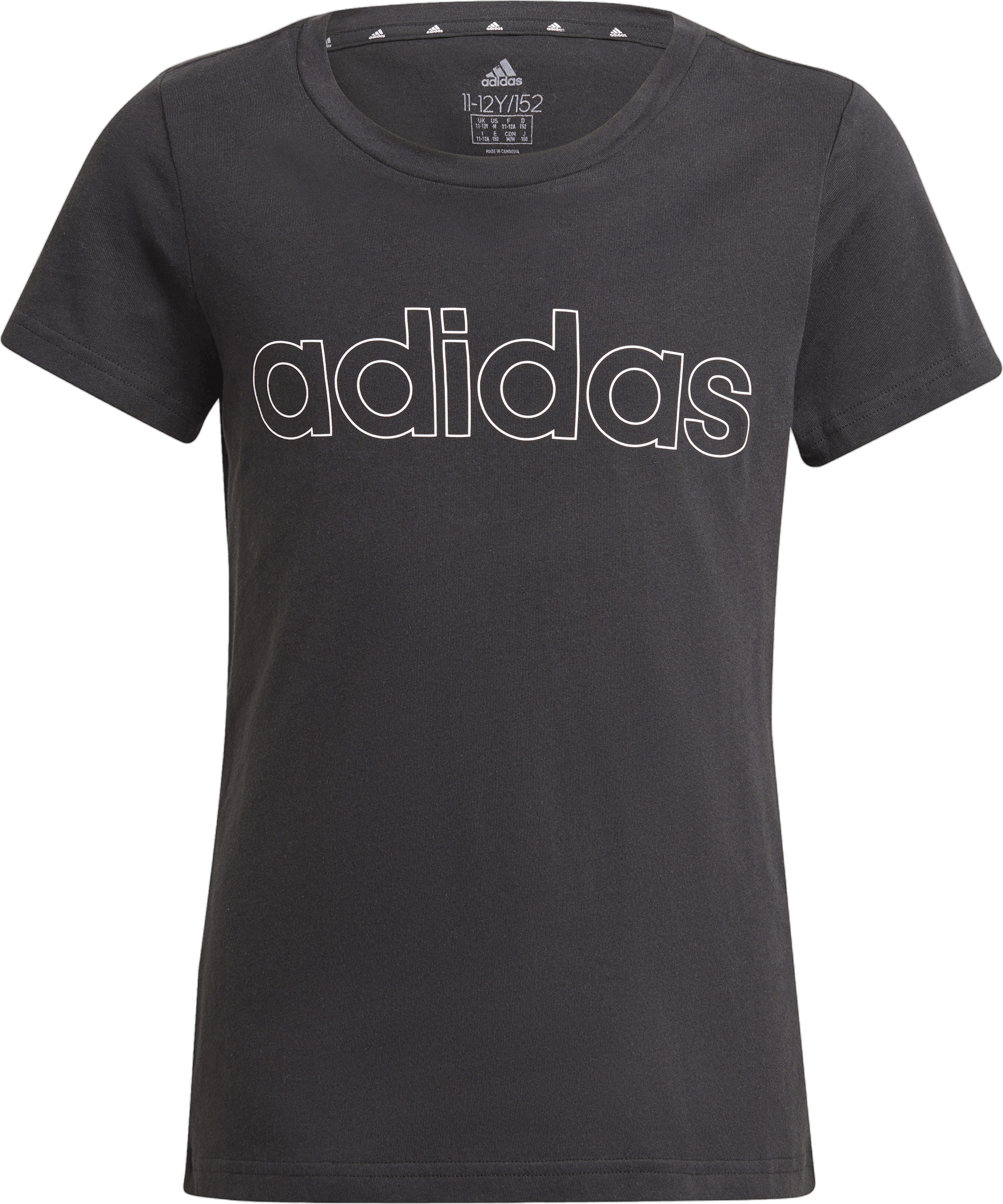 Adidas Essentials T-Shirt Black, Unisex, Odevy, Tričko, Posilovať, Biely/Čierna, 134