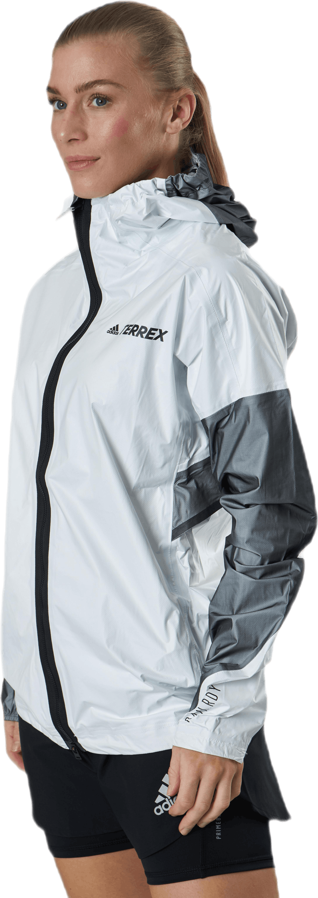 Terrex Agravic Tr Pro Rain Jacket Women White / Black, Female, Apparels, jackets, Running, White, L