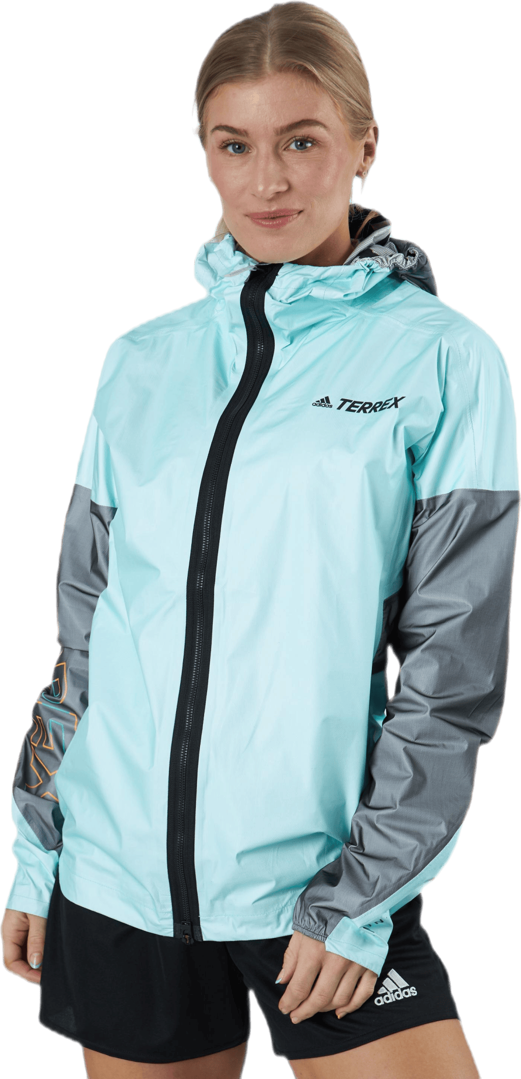 Terrex Agravic Tr Pro Rain Jacket Women Acid Mint / Black, Female, Odevy, bundy, Beží, Modrá, L