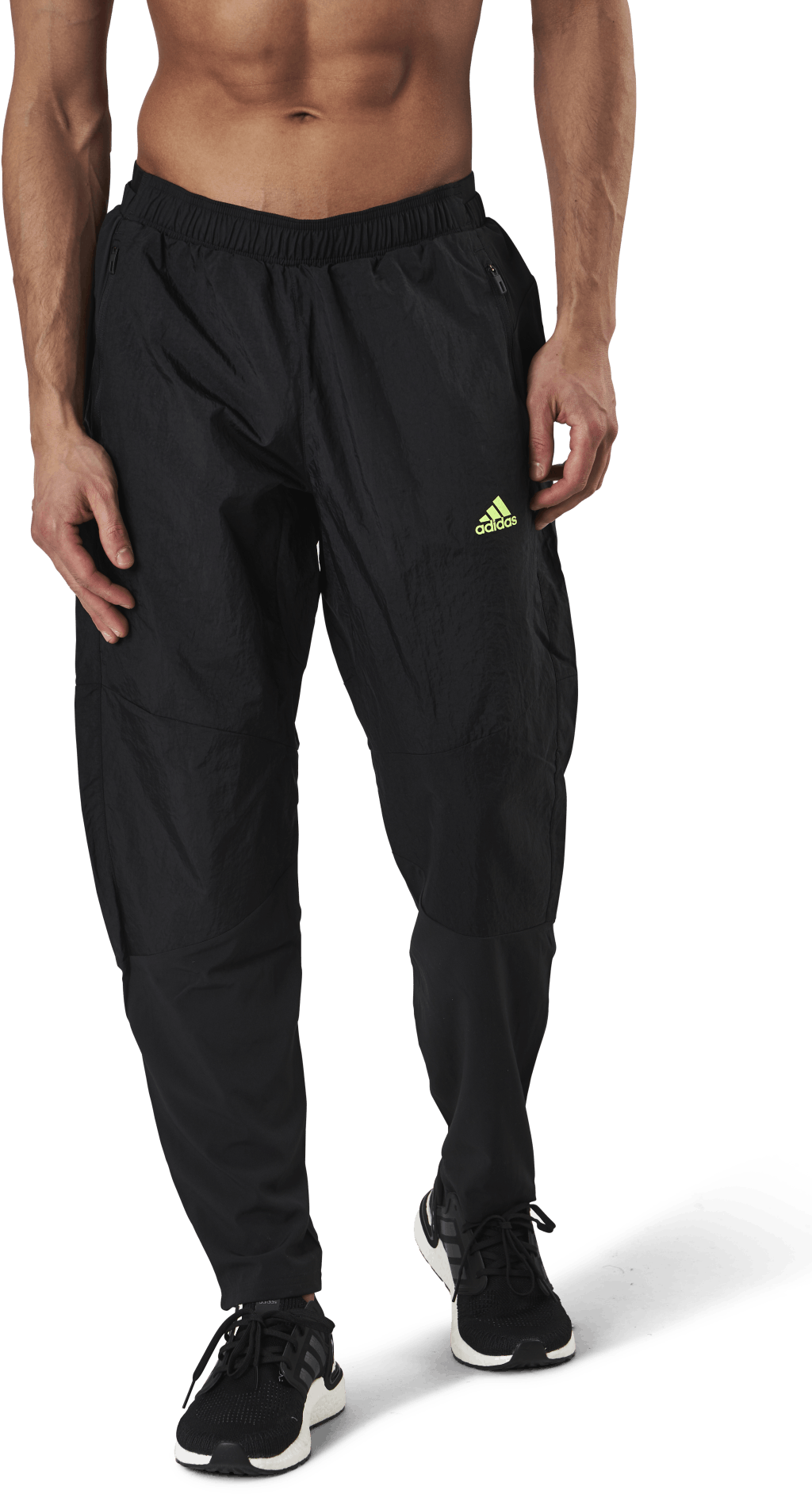 Adidas Ultra Pant Male Black / Solar Yellow, Male, Apparels, Pants, Running, Black, S