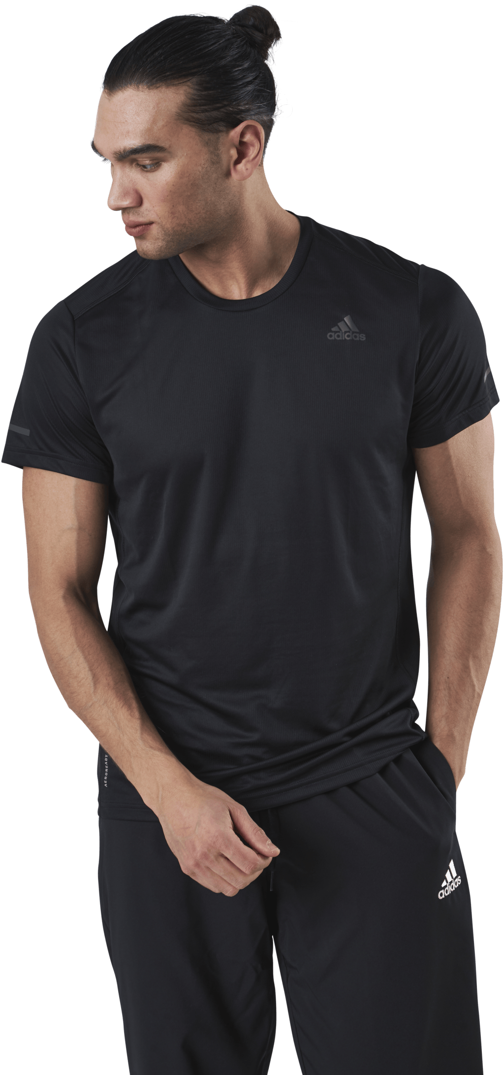 Adidas Run It Tee Men Black, Male, Apparels, T-shirt, Running, Black, M