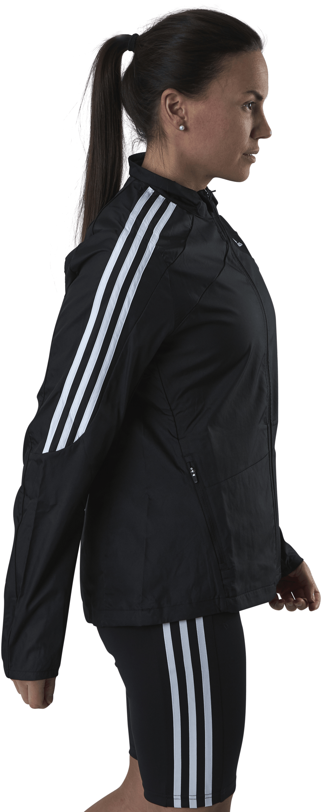 Adidas Marathon Jacket 3 Stripe Women Black - Bild 2