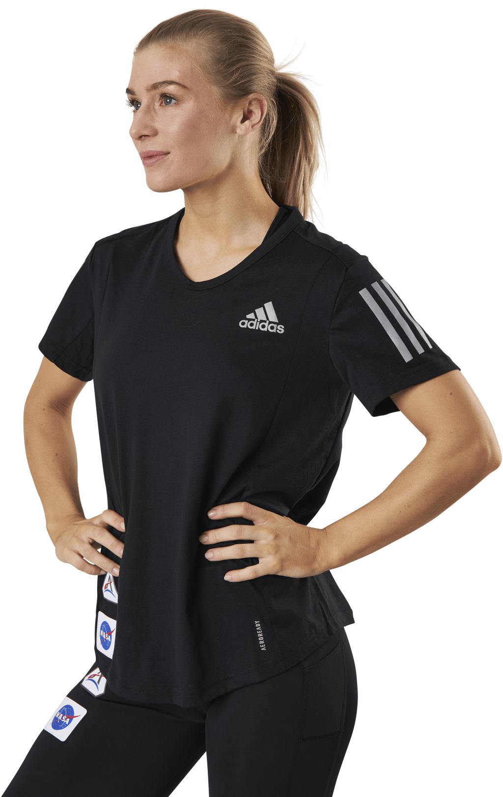 Run It Space Race Tee Soft W Black - Bild 2