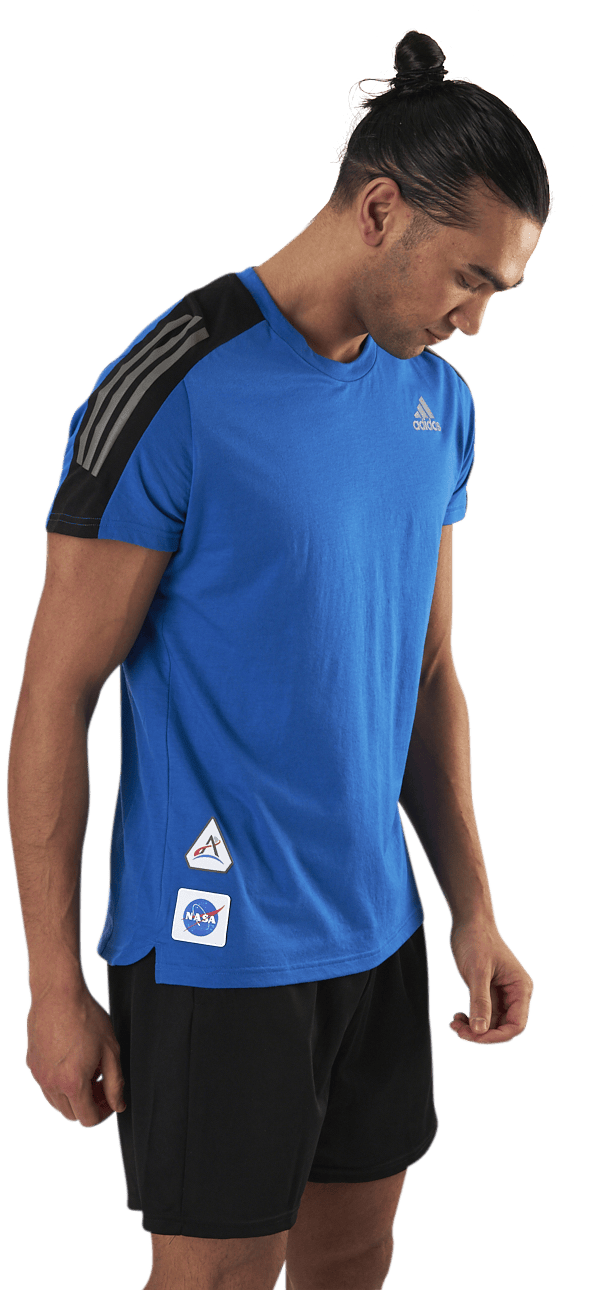 Run It Space Race Tee Soft M Football Blue, Male, Vêtements, T-shirt, Courses, Bleu, S