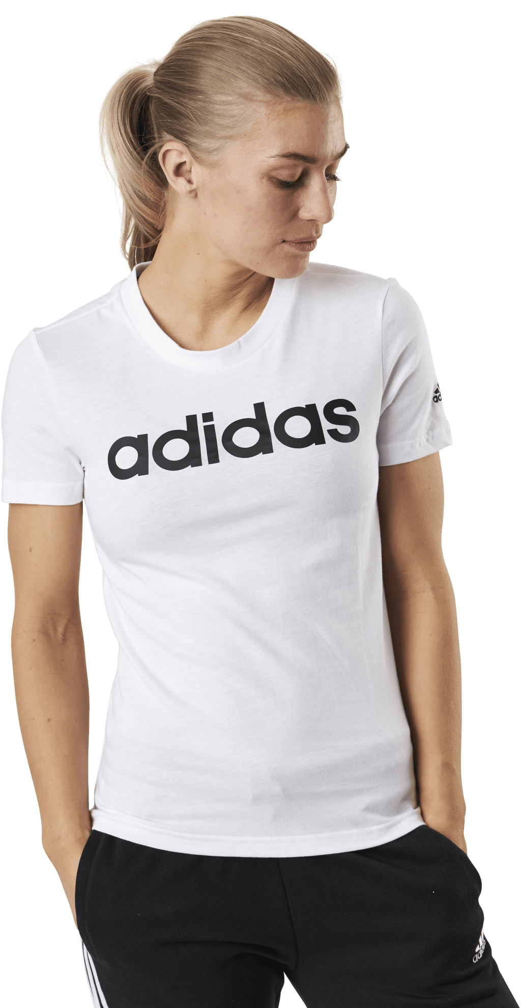 Essentials Slim Logo T-Shirt White / Black - Bild 2