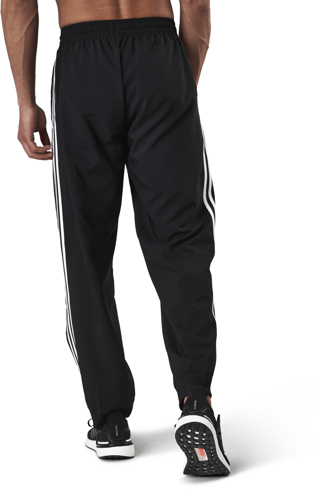 Essentials Tapered Cuff 3 Stripes Pants Black