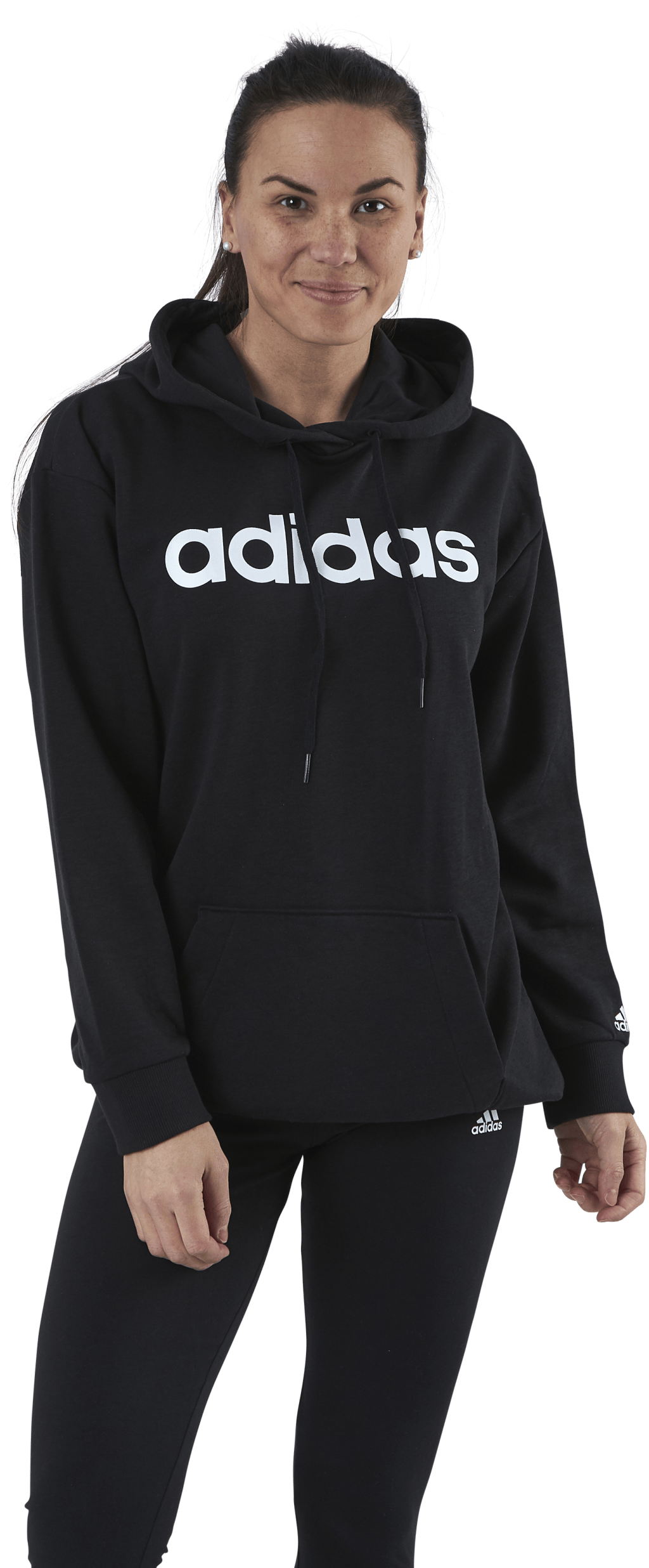 Essentials Oversized Hoodie Black / White