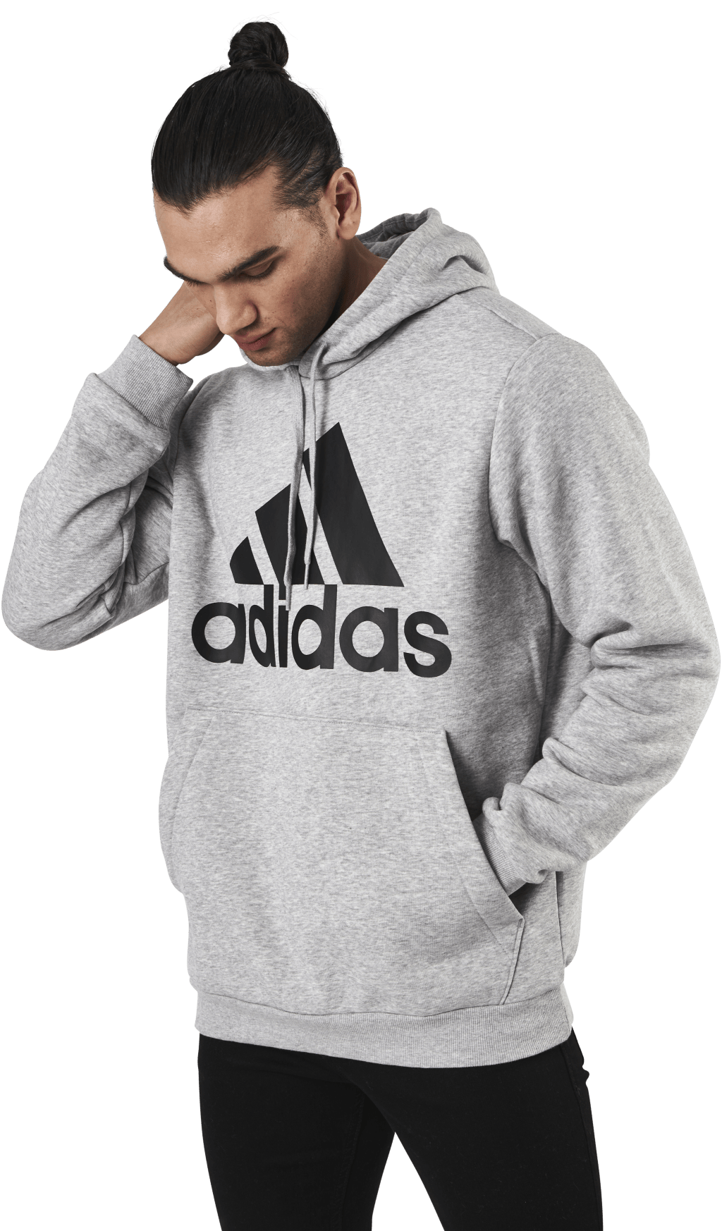 Essentials Hoodie Medium Grey Heather / Black - Bild 2