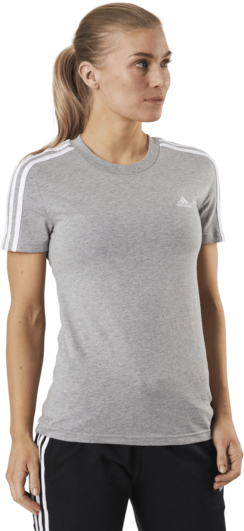 Essentials Slim T-Shirt Medium Grey Heather / White - Bild 2