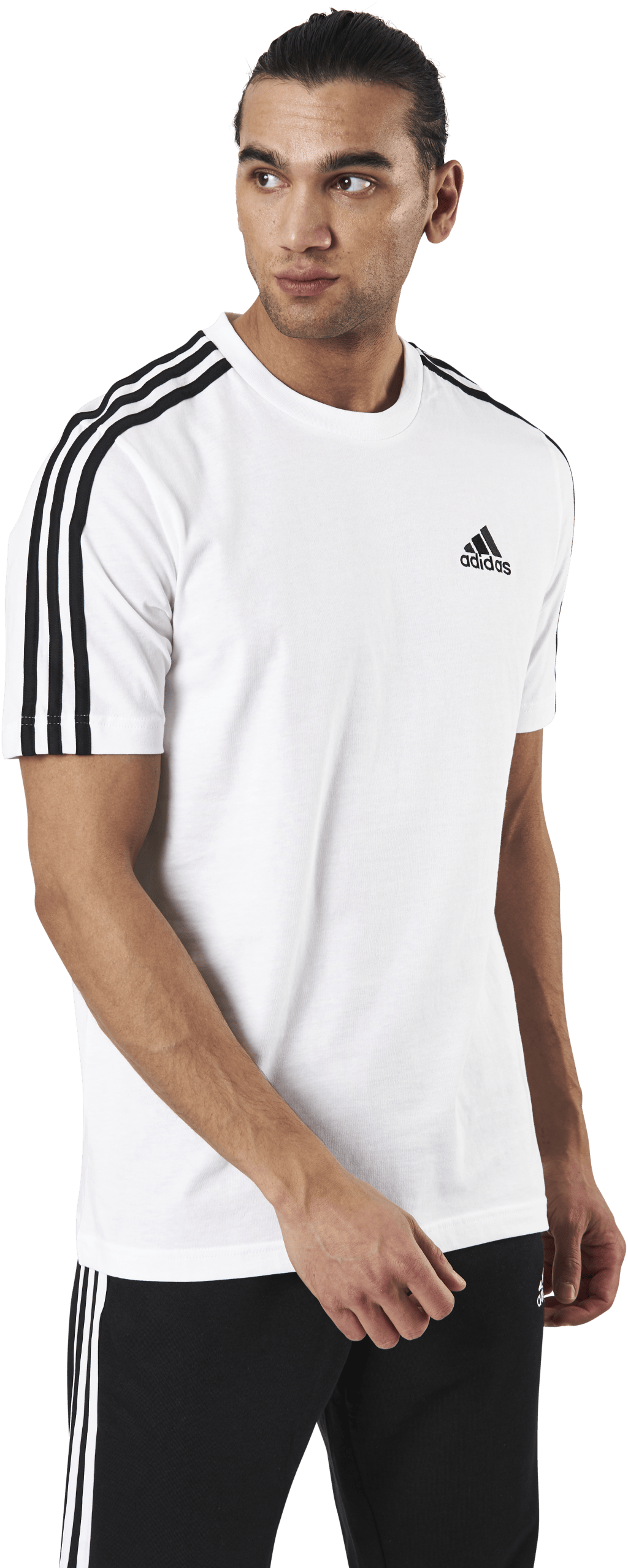 Essentials T-Shirt White / Black, Male, Apparels, T-shirt, White, M