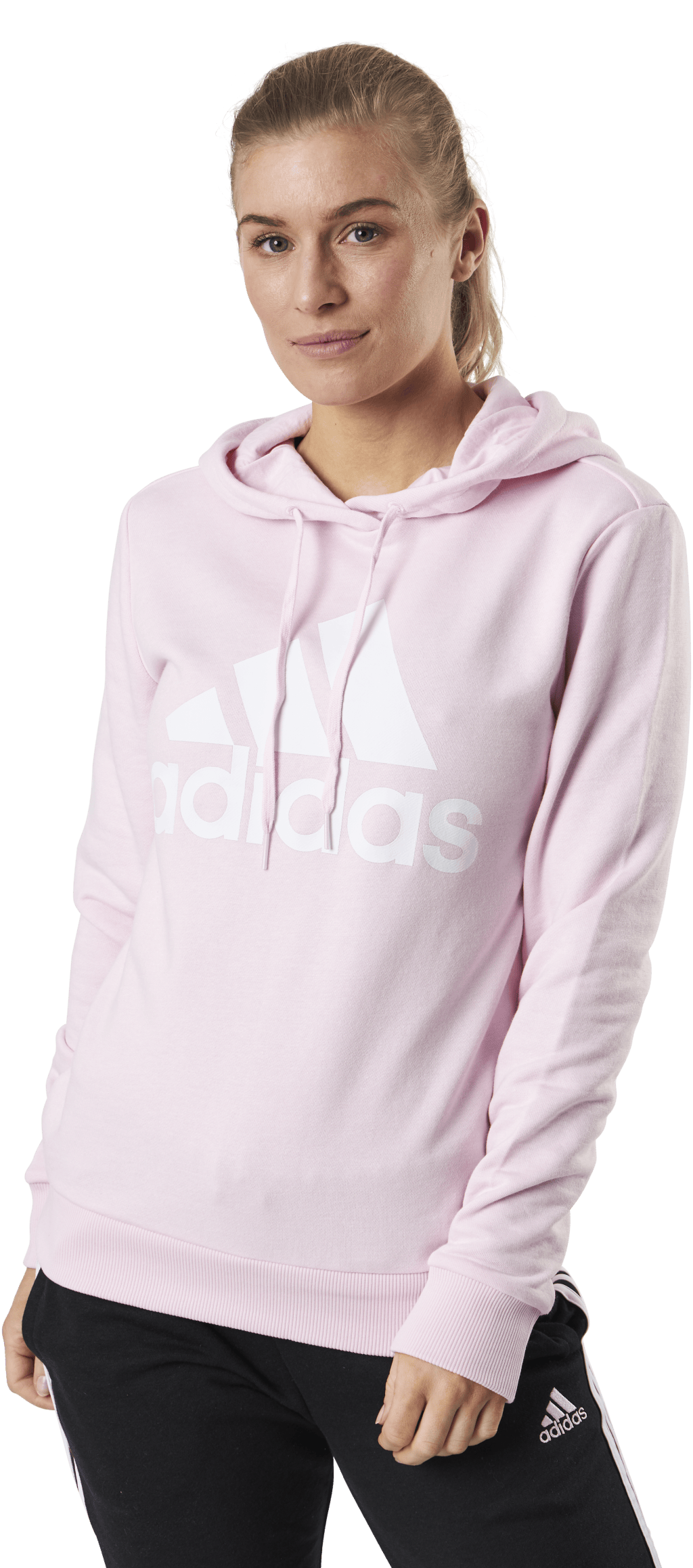 Essentials Hoodie Clear Pink / White, Female, Apparels, Shirts, Pink, XS