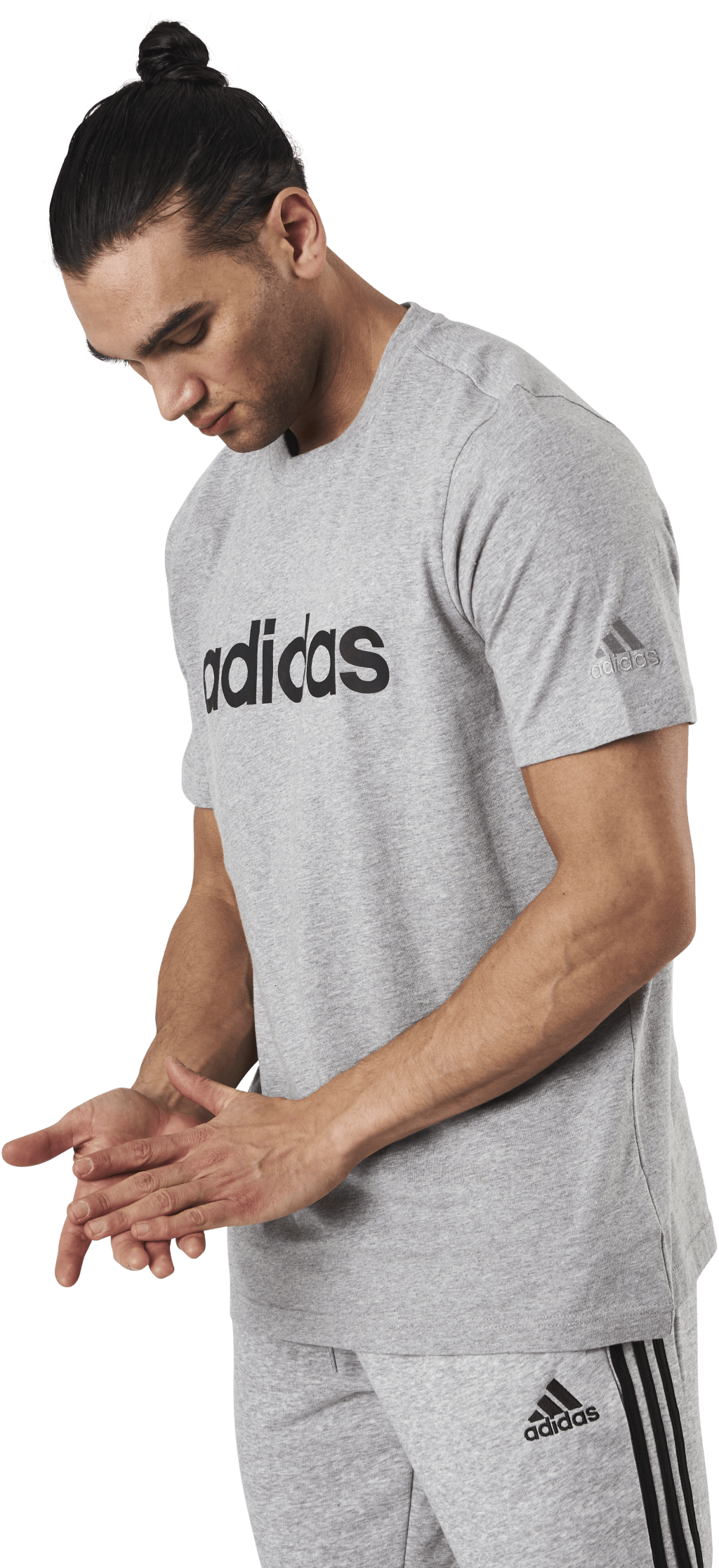 Essentials T-Shirt Medium Grey Heather, Male, Apparels, T-shirt, White, XL