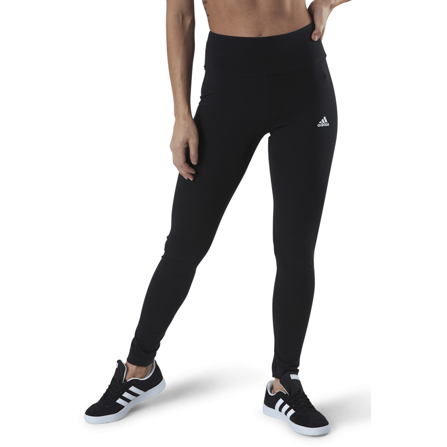 ESSENTIALS HIGH-WAISTED LOGO LEGGINGS Black / White