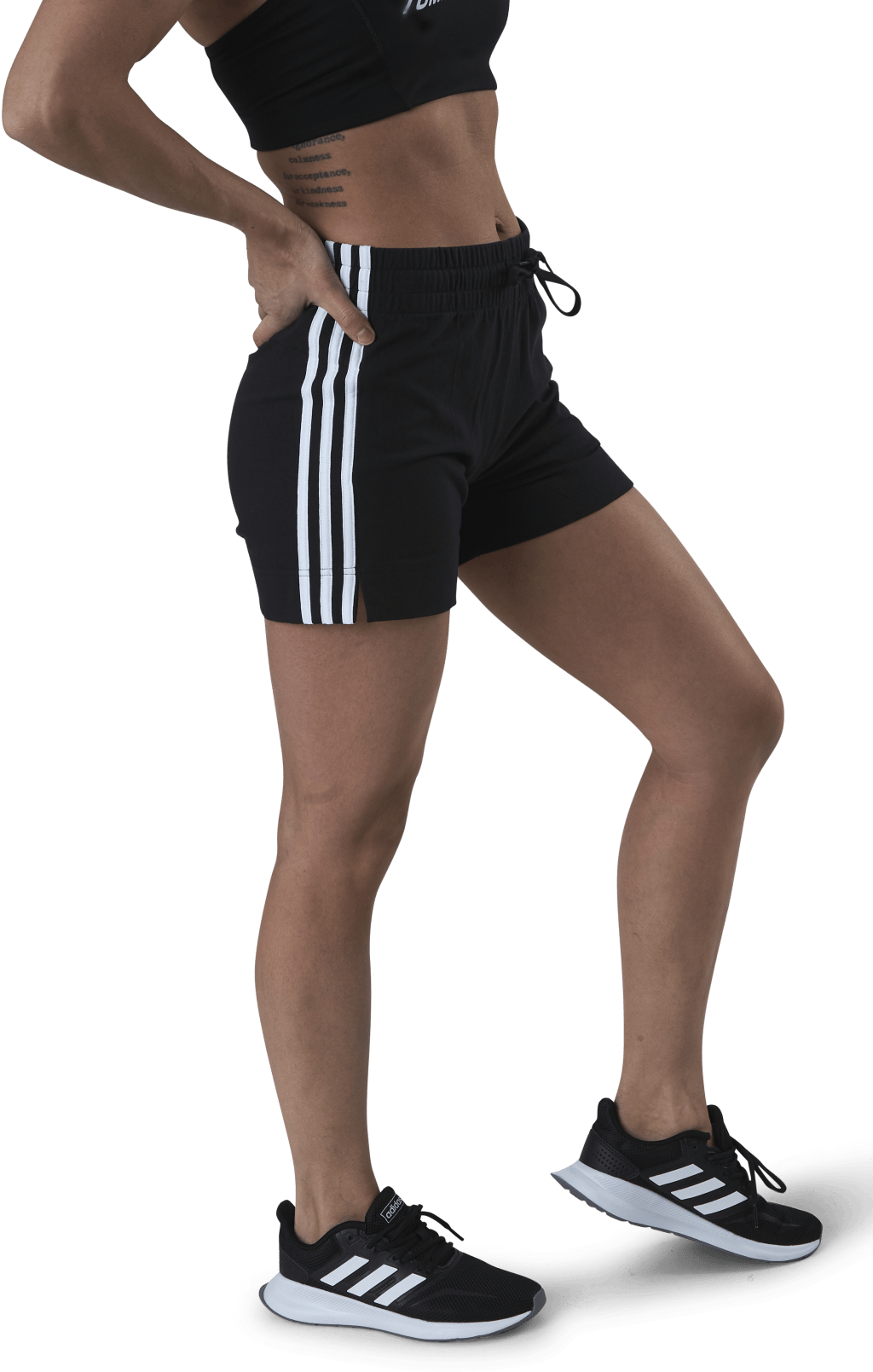 Essentials Slim Shorts Black / White - Bild 2
