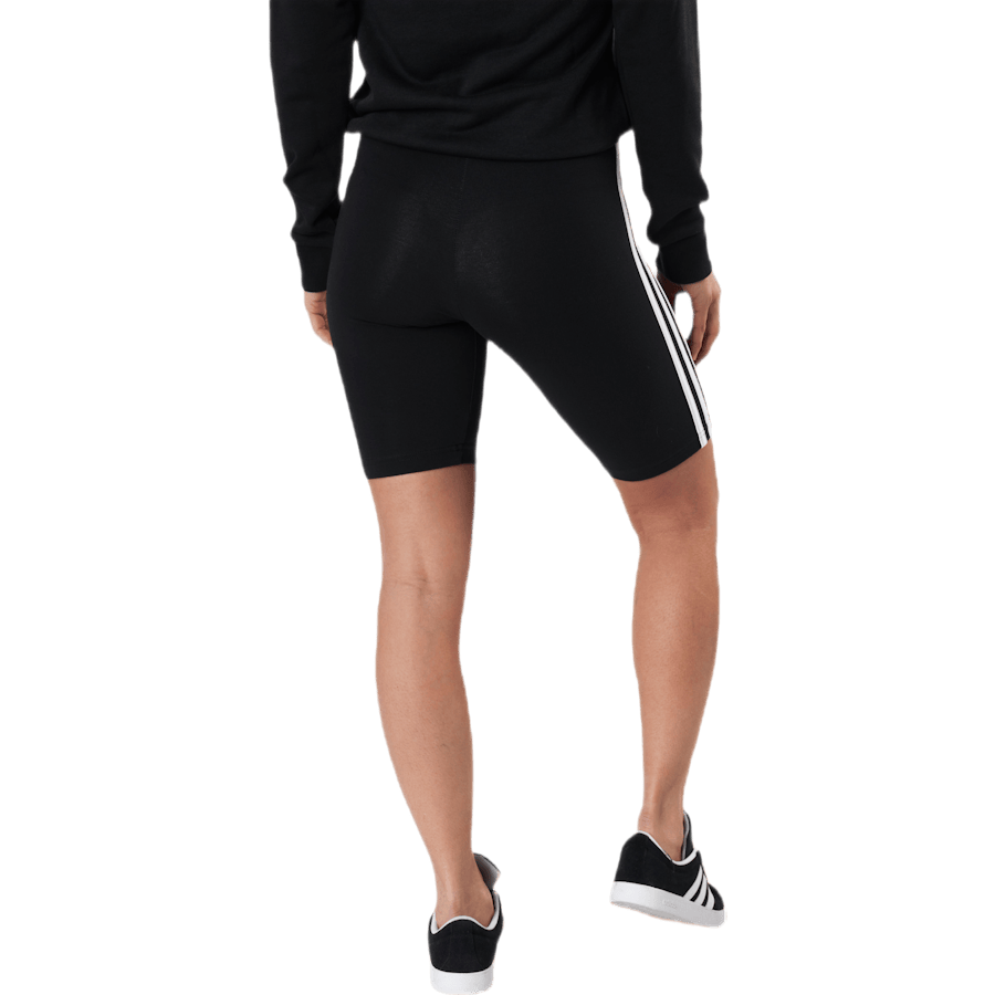 Essentials 3-Stripes Bike Shorts Black / White - Bild 3